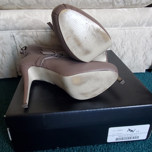 Taupe Platform Booties (Addie) - Picture 3 of 5